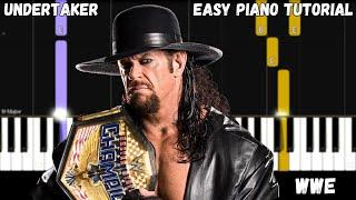 WWE: The Undertaker Theme - Rest In Peace (Easy Piano Tutorial)