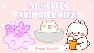 50+ Cute Animated Gifs | Green Screen Hd
