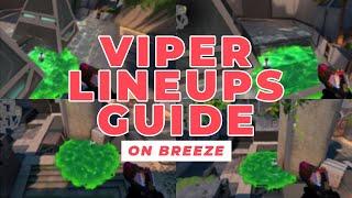 VIPER LINEUPS GUIDE ON BREEZE | VALORANT *NEW MAP CHANGES