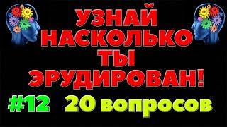 УЗНАЙ НАСКОЛЬКО ТЫ ЭРУДИРОВАН (ТЕСТ) - ВЫПУСК 12