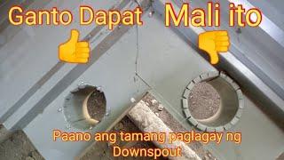 Paano ang tamang paglagay ng downspout Sa Spanish corner gutter