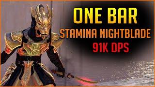 One Bar Stamina Nightblade Build - Oakensoul Ring 91k DPS - ESO, High Isle 2022