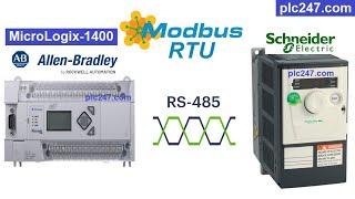 MicroLogix 1400 "Modbus RTU" Schneider ATV312 Tutorial