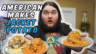 Americans try Jacket Potatoes (UK FOOD)