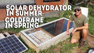 Supercharged SOLAR DEHYDRATOR that doubles as a COLD FRAME