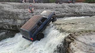 Hogan's off road park, $1200 jeep conquers waterfall at Disney Oklahoma, jeep cherokee, rock crawler