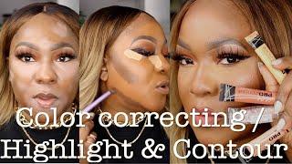 How I Color Correct | Highlight & Contour LA Girl Pro HD Concealer| Beginners pt2