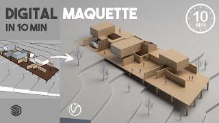 How to make Digital Maquette | Clay Render| using V-ray & Sketchup