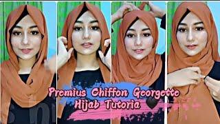 Premius Chiffon Georgette Hijab Tutoria | Hijab Tutoria | Sky Creativity