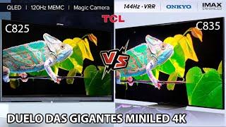 TCL C825 VS TCL C835 COMPARATIVO TÉCNICO LADO A LADO