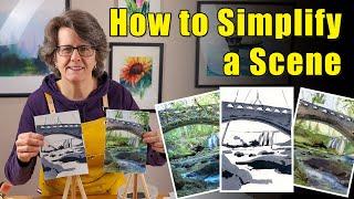 How to Simplify A Scene in Watercolor - Do a Value Study