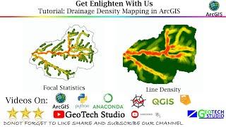 Drainage Density Mapping in ArcGIS || ArcGIS 10.2.2 || @GeoTech Studio