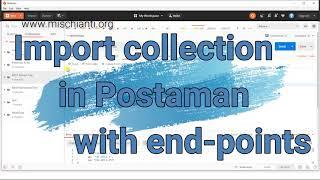 REST on esp32 and esp8266: Import Postman collection from link