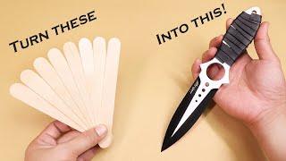 How to make Popsicle Stick CS:GO Skeleton knife without using power tools