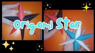 How to make a 3D six pointed paper origami star | Home decor ideas | Diy origami star ⭐⭐