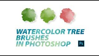 How to make Watercolor Tree Brush in Photoshop for Landscape Architecture Plan Rendering