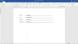 The 'Three Tabs' method for form underline creation in Microsoft Word