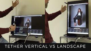 Studio Photography: Setup your Screen / Monitor to Tether Vertically in Portrait Mode vs Landscape