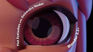 Flat Eyelashes using Geometry Nodes | Blender 3.2+ | Video Demo | Free Download
