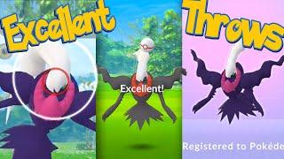 DARKRAI Excellent Throws EVERY TIME! How To Excellent Throws on SHINY DARKRAI | Pokémon Go