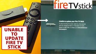 Fix Fire TV Stick Unable to Update Your Fire TV Stick || Unable to Update Your Fire TV Stick Error