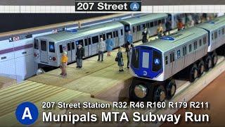 Munipals MTA 207th Street Subway Run With R32 R46 R160 R179 R211 @Trainman6000