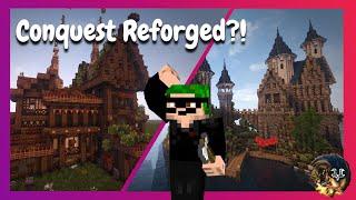 Pro Minecraft Builder Tries Out The Conquest Reforged Modpack!!