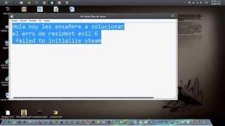 ERROR failed to initialize steam RESIDENT EVIL 6