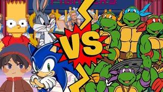 M.U.G.E.N Battles | Bugs Bunny/Sonic/Bart/Stan Marsh vs Leonardo/Michelangelo/Donatello/Raphael