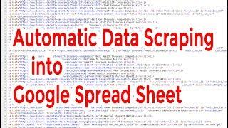 How to Extract data from website using Google Sheets