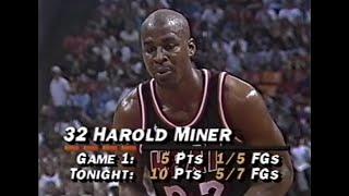 Harold Miner Scores Playoff Career-High vs. Hawks (ft. Four Dunks)