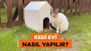 Karton Kutudan Kedi Evi Nasıl Yapılır? - Pratik Kedi Evi Yapımı 