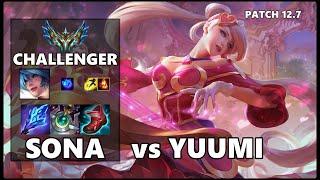 SEASON 12 CHALLENGER Support Gameplay - SONA vs YUUMI Patch 12.7