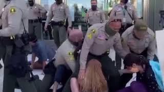 Protesters supporting of Lawrence Bender clash with San Bernardino County sheriff's deputies July 31