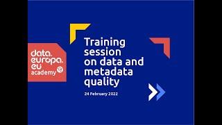 Data and Metadata Quality