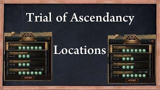 Trial of Ascendancy Locations & Map, PoE Labyrinth Locations