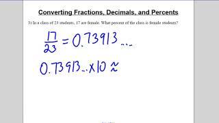 Ch 1 2 Converting Fractions, Decimals, and Percents Solutions