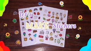 || Easy cute kawaii stickers making..🪄|| handmade stickers diy..||craft_with_thanz || #viralvideo