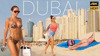  DUBAI MARINA. Jumeriah Beach 2023. Walking Tour [4K]