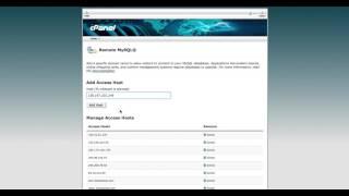 How to Set up a Remote MySQL Database Connection cpanel
