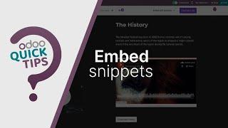 Odoo Quick Tips - Embed snippets [Website]