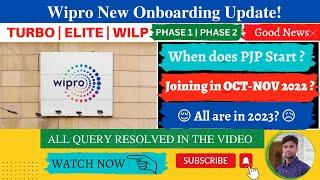 Wipro onboarding update | Phase 1 & Phase 2 | Turbo, Elite, Wilp | Joining OCT - NOV