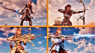 Horizon Zero Dawn Complete Edition | All Very Rare Weapons Showcase in 4K | 2024