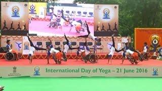 Differently abled people perform mesmerizing yoga dance