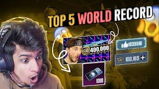  TOP 5 WORLD RECORD IN PUBG MOBILE - PART 4 | WORLD'S Most Liked Player in BGMI/PUBG MOBILE