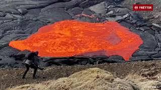 Don't walk on fresh lava crust (Geldingadal volcano, 2021)