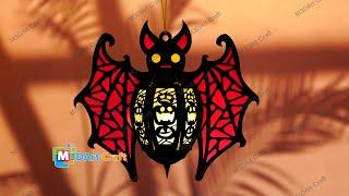 How To Make Bat Lantern - Bat Lanterns Halloween SVG for Cricut Project, ScanNcut, Cameo4...