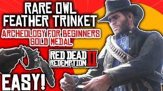 Owl Feather Trinket & Gold Medal EASY | Archeology For Beginners | Red Dead Redemption II