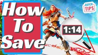 How To Save - Horizon Forbidden West - Saving Location Guide