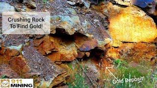 Finding Gold In Oxidized Conglomerate Rocks!